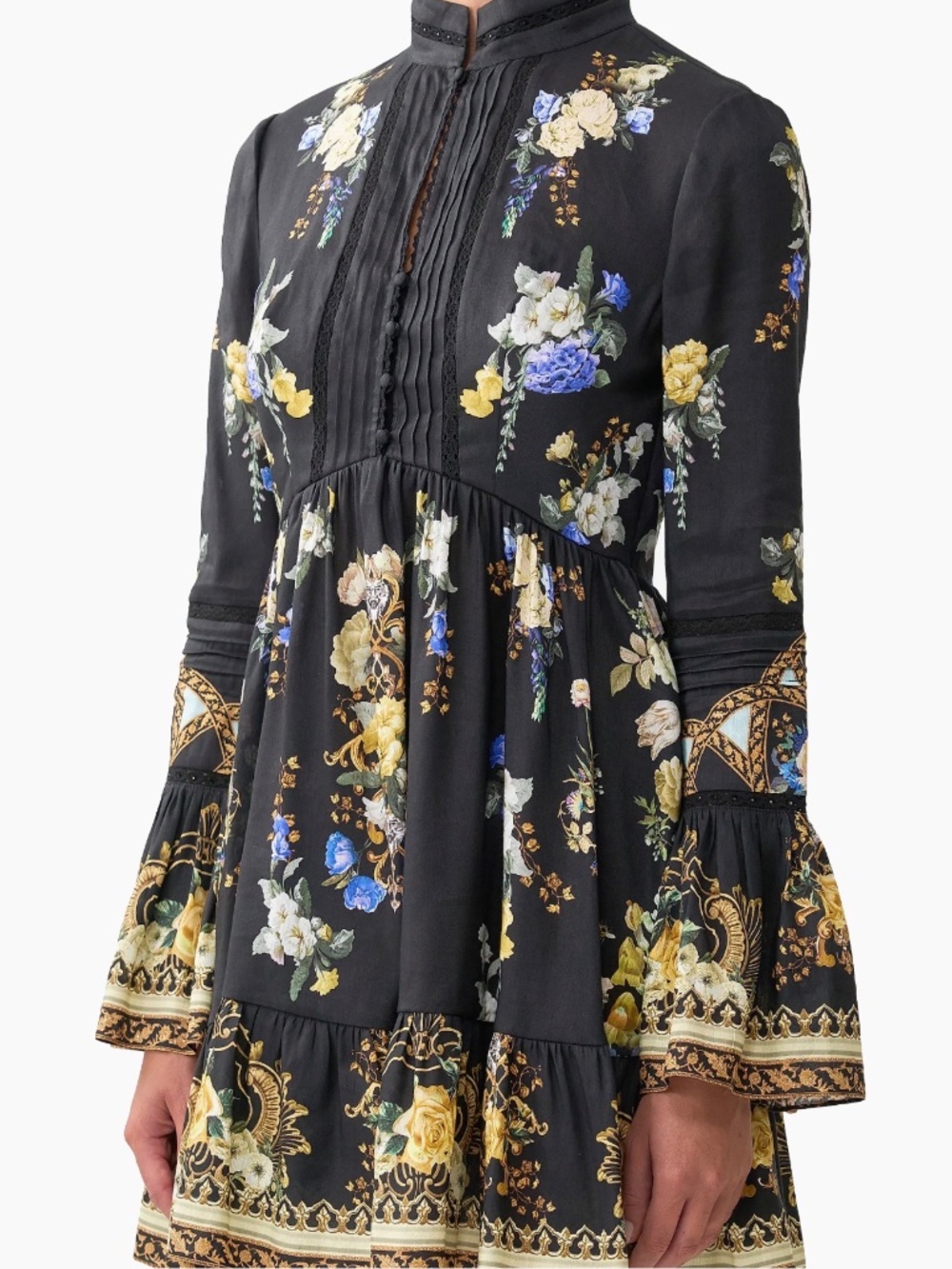 Camilla Ottoman Elegance Linen-silk Minidress Ottoman Elegance, Small - Picture 4 of 10